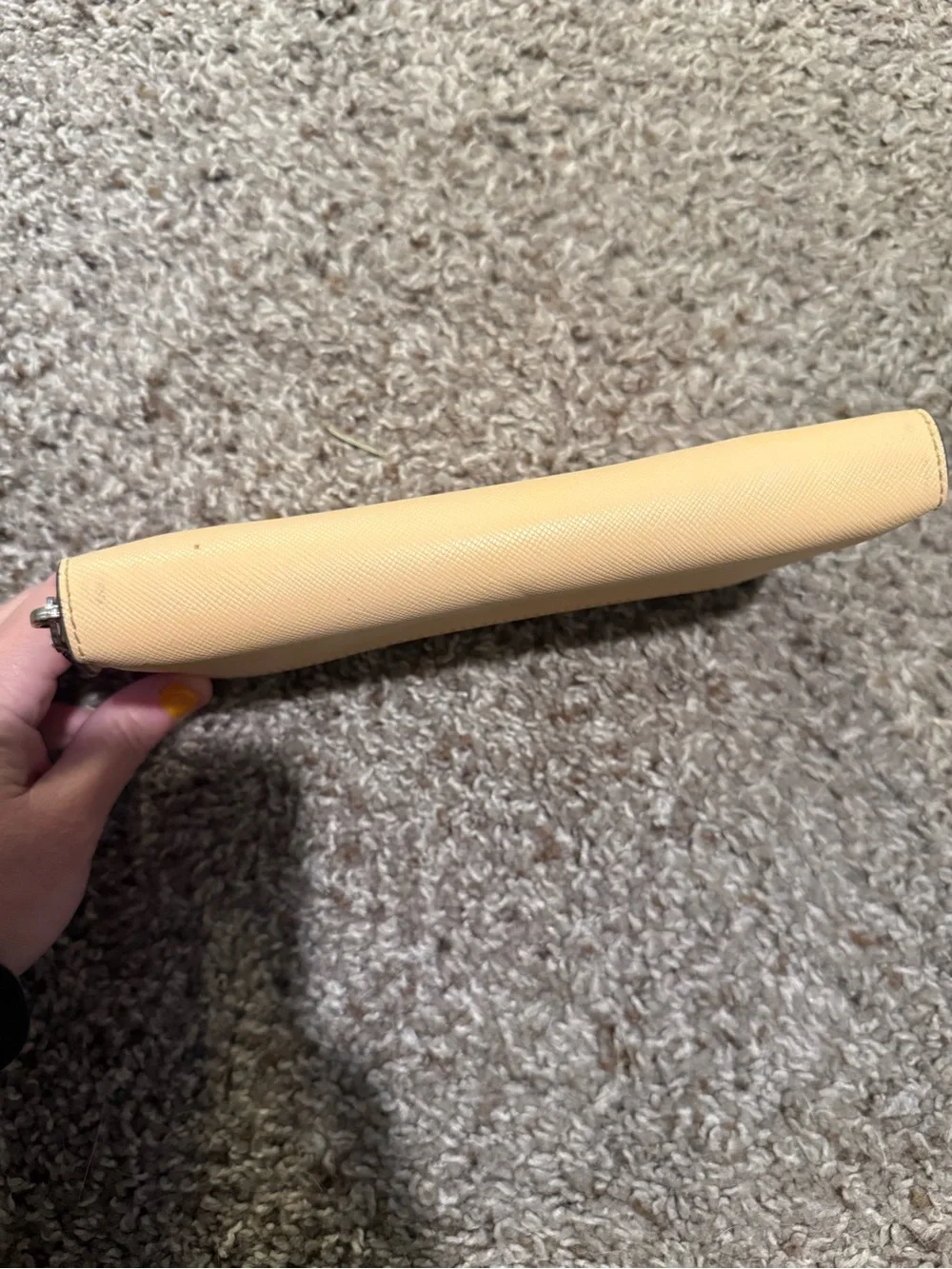 kate spade pale yellow zip-around wallet